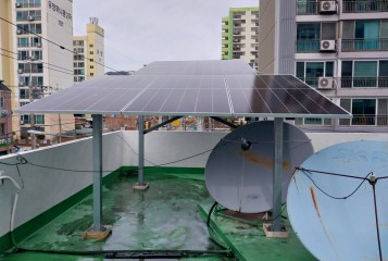 화순 정천아파트 경로당 태양광 설치 이미지